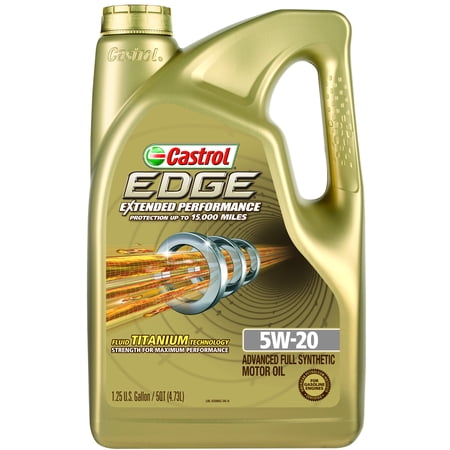 Castrol EDGE Extended Performance 5W-20 Full Synthetic Motor Oil, 5 qt.