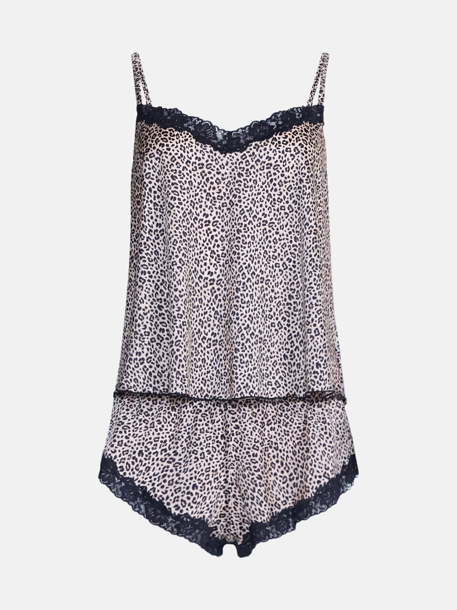Joyspun Women's Shine and Lace Cami Set, Sizes XS-XXXL