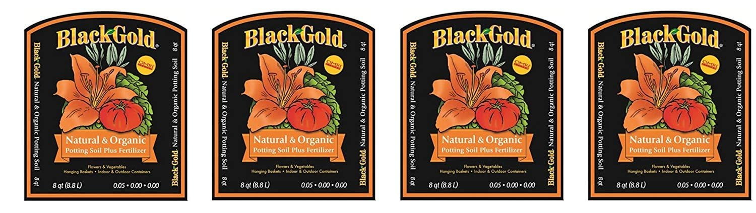 Black Gold 1302040 8-Quart All Organic Potting Soil 2 Pack