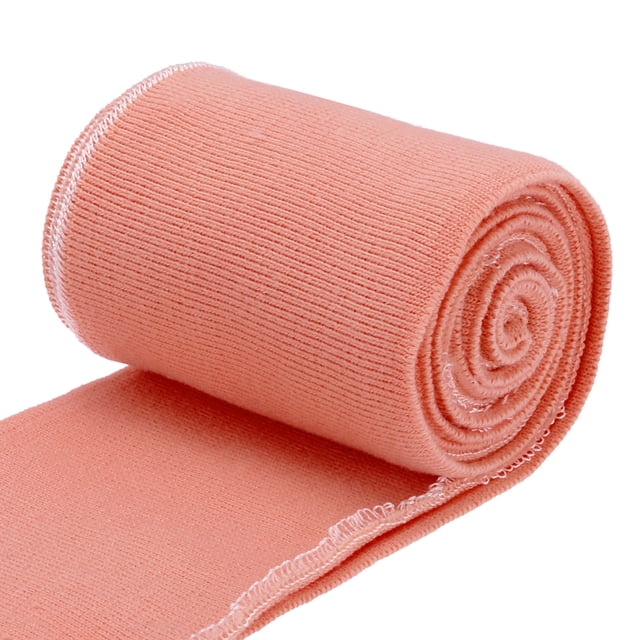Uxcell 1 Par de Puños Elásticos con Ribete, 31.5" x 2.8" Puño de Tejido de Algodón para Costura DIY, Rojo Sandía