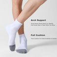 thumbnail image 4 of Men's Ankle Socks 6-Pack, Cushioned Athletic Running Socks with Arch Support, Breathable for Work & Sports, 4 of 5