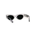 thumbnail image 4 of Womens Mod Design Thick Plastic Cat Eye Chic Sunglasses Clear Mirror, 4 of 4