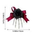 thumbnail image 2 of Halloween Skeleton Hand Hair Clip Gothic Rose Bow Side Clip Festival Party Accessories for Women Girls, 2 of 4