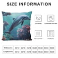 thumbnail image 5 of JRXY Beautiful Underwater World Dolphins Coral Print Throw Pillow Covers Home Decor Living Room Dormitory College Bed Couch Sofa White, 5 of 5