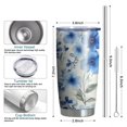 thumbnail image 6 of 20 Oz Pioneer Flower Coffee Tumbler Double Wall Insulated Stainless Steel Water Bottle | Metal Reusable Thermoses Flask with Cup Cap | Leak & Sweat Proof with Anti-Dust Lid, 6 of 7