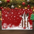 thumbnail image 2 of Christmas Placemats Set of 6, Red Xmas Tree Place Mats Christmas Balls Snowflakes Placemat Table Decoration for Kitchen Table Dinner Xmas Holiday Party Home Decor Indoor Outdoor 13x19 Inch, 2 of 9
