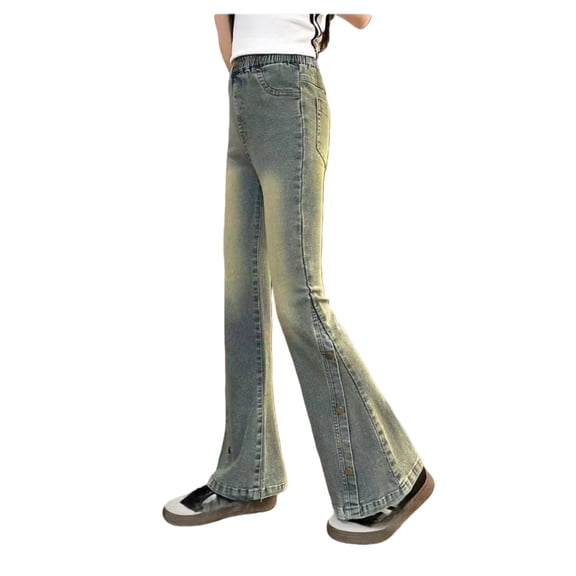 HIPYLO Black Jeans Super Low Rise Jeans Camo Cargo Pants Girls Cargo Size 10-12 Junior Girls Clothes Girl Toddler Clothes Size 7/8 Girls, Blue 11-12 Years