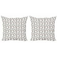 thumbnail image 1 of Ambesonne Retro Throw Pillow Cover 2 Pack, Cartoon Hero Characters Print, 20", Blush and Dark Grey, 1 of 2