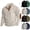 Army Green, variant on Mens Vintage Elbow Patch Henley Sweatshirts Half Button Stand Collar Long Sleeve Color Block Tops Slim Fit Soft Knit Daily Outdoor Sports Casual Pullover Shirts
