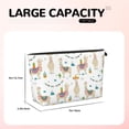 thumbnail image 4 of Toiletry Bag, Western Style Cute Alpaca Cactus Leather Waterproof Travel Makeup Cosmetic Bag Organizer, Large Capacity Toiletry Bag for Travel Size Toiletries, Skin Care Bag for Women, 4 of 8