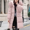 thumbnail image 2 of Niaviben Cold Weather Jackets for Women Zip Up Jackets for Women Puffer Jacket Womens with Hood Winter Coats Womens Jackets Casual Winter Jackets for Women Womens Fall Jackets Pink M, 2 of 6