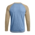 thumbnail image 6 of WRKEKC Mens Long Sleeve Tee Shirts Two Tone Raglan Crew Neck Long Sleeve Soft Knit Curved Hem Daily Casual Pullover Tops, 6 of 7