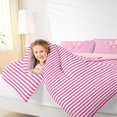 thumbnail image 3 of Feelyou Pink Bow Letter W Bedding Comforter Set for Girls, Lovely Print Full Bedding Set, Pink, Pink Reversible, 7pcs, 3 of 7
