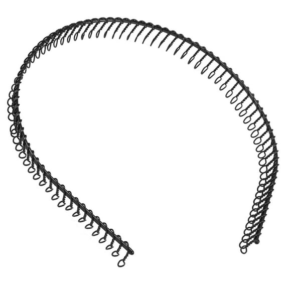 BESTYASH Women's Metal Hair Band with Wide Teeth, Black, 1 Piece, 4.7 x 3.9 x 0.4 inches, Perfect for Everyday Outfits