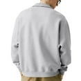 thumbnail image 4 of Paiwinds Men's Lapel Collar Pullover Sweatshirt, Long Sleeve Casual Top with Multiple Cargo Pockets, Solid Color Comfort Fit Streetwear for Daily Wear, 4 of 5