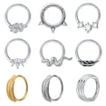 thumbnail image 2 of QQTDFG 1 Pc Stainless Steel Septum Nose Rings Gold Open Small Earrings Body Jewelry-Silver-B 10mm, 2 of 9