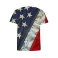 thumbnail image 5 of Cavosen American Flag Shirt Women Petite Independence Day Short Sleeve Crew Neck T Shirts USA Flag Graphic Shirts Lady XL 4th of July Casual Shirts Red White and Blue Tunic Tees Patriotic Clothes, 5 of 5