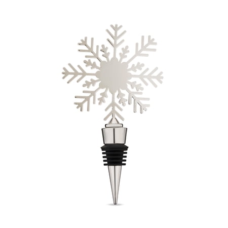 Twine Holiday Snowflake Wine Stopper Christmas Wine Bottle Stopper Gifts
