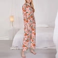 thumbnail image 3 of Saiise Painting Peach Print Women Soft Pajama Sets,Long Sleeve Sleepwear Button Up 2-Piece Pjs Lounge Sets-XX-Large, 3 of 7