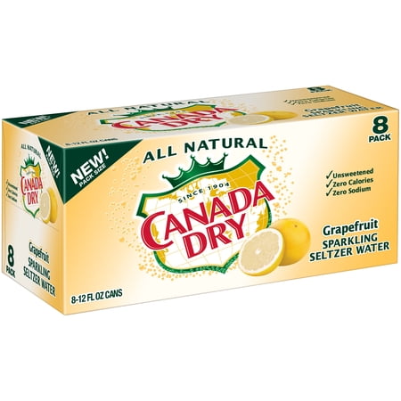 Canada Dry All Natural Sparkling Grapefruit Seltzer Water ...