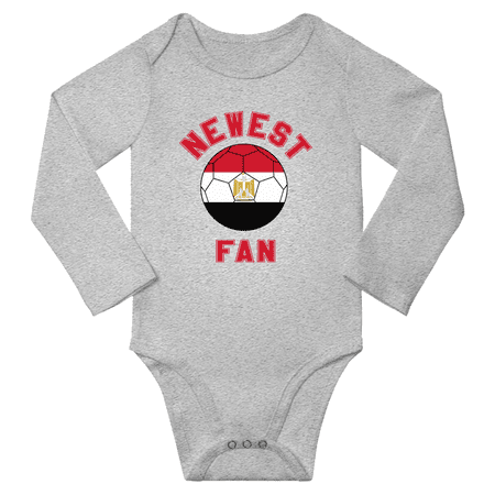 

Newest Egypt Soccer Football Fan Baby Long Sleeve Jumpsuits (Gray 24 Months)