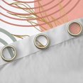 thumbnail image 4 of Homewish Teens Minimalist Stripes Circle Curtains Pack of 2 (42x84 Each),Vintage Aesthetic Leaves Curtains Blackout,Mid Century Bedroom Curtains,Luxury Bedroom Decor, 4 of 6