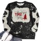 thumbnail image 5 of Puntoco Moda Mujer Casual tops Manga Larga Navidad Impreso Corbata Cuello Redondo Manta Jersey Jersey Sudaderas Puntoco Puntoco-67, 5 of 7