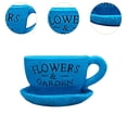 thumbnail image 3 of Maceta para plantas, maceta con forma de taza de café, decoración, florero decorativo, figura de jardín para amantes de la jardinería en el hogar, Azul, 3 of 8