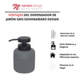 thumbnail image 4 of Namaro Design Dispensador De Jabón Gris Soho, 4 of 4