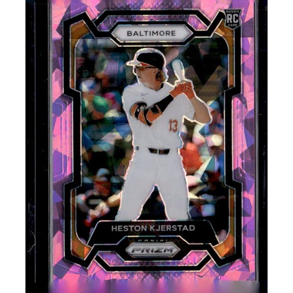 Collectible 2024 Panini Prizm Baseball Pink Ice RC #147 Heston Kjerstad Baltimore Orioles Baseball Card Baltimore Orioles MLB Baseball Trading Card