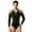Gold, variant on Men Latin Dance Leotard To Long Sleeve Sparkly Rhinestones Ice Skating Training Shirt V Neck for Tango Silver L