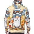 thumbnail image 7 of Xecao Hello Summer Cute Gnome Pattern Men's Adult Pullover Hoodie,Hooded Sweatshirt-Large, 7 of 7