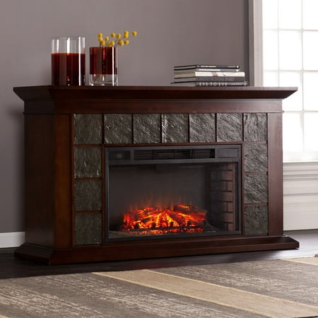 Southern Enterprises Mendicino Wide Firebox Electric Fireplace