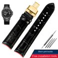 thumbnail image 3 of Correa de reloj de piel de vaca con extremo curvo universal de 20, 21 y 22 mm para Rossini, Tissot, Citizen, Seiko, Jaeger-LeCoultre, correa de reloj para hombre con boca de arco, 3 of 5