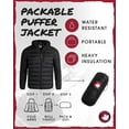 thumbnail image 3 of CANADA WEATHER GEAR Men's Puffer Jacket - Lightweight Nylon Packable Winter Coat for Men (M-XXL), 3 of 7