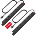 thumbnail image 1 of Protector contra sobretensiones Power Strip HHSOET de 12 salidas para montaje en pared, 2 unidades, 1 of 7