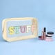 thumbnail image 4 of Neceser de maquillaje con letras bordadas para mujer artículos de tocador de viaje (estilo 7), 4 of 5
