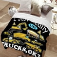 thumbnail image 2 of Truck Toddler Blanket for Boys Construction Fleece Throws Tractor Toy Plush Gift for Kid Car Lover Sheet Super Soft Lightweight Teen Excavator Beding Flannel Blankets Decor Sofa Chair-50 x60 Medium, 2 of 6