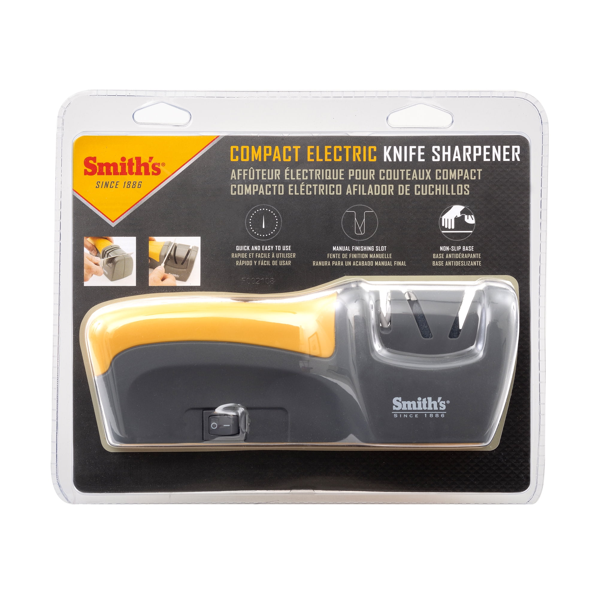 Smith's Consumer Products Store. ESSENTIALS COMPACT ELECTRIC KNIFE  SHARPENER WHITE