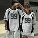 thumbnail image 4 of Camiseta de pareja 2024 con estampado 3D, cuello redondo, manga corta, camiseta de baloncesto de secado rápido de verano para hombres, camisetas deportivas de moda de gran tamaño, 4 of 5