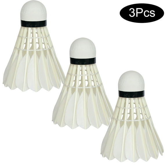 Badminton Shuttlecocks Pack of 3, Goose Feather Stable and Sturdy High Speed Badminton Shuttles, Training Shuttlecock for Indoor and Outdoor Sports