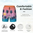 thumbnail image 3 of Fotbe Beach with Palm Trees Traje de Baño para Hombre – Shorts de Natación de Secado Rápido con Forro y Bolsillos-Large, 3 of 6