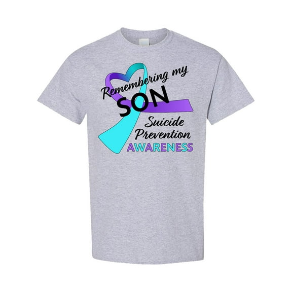 Inktastic Remembering My Son Suicide Prevention Awareness T-Shirt