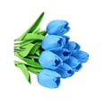 thumbnail image 1 of 10 piezas de flores artificiales de tulipán para casa, oficina, fiesta, rama de flores falsas realistas, decoración de centro de mesa, regalo del Día de la Madre y Pascua., 1 of 8