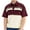 Burgundy, variant on Classics by Palmland Horizontal Short Sleeve Banded Bottom Shirt with 2 Pockets