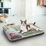 Weloille Warm Thermal Dog Crate Pad for Indoor Outdoor Pets, Washable Anti-Slip Kennel Mat for Medium Small Dogs and Cats (19.7x13.8in)