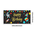 thumbnail image 3 of Astronaut Themed Colorful Happy Birthday Banner with Rockets Planets Balloons and Stars Party Decoration Backdrop for Birthday Parties Photography Props and Home Decorations, 3 of 4