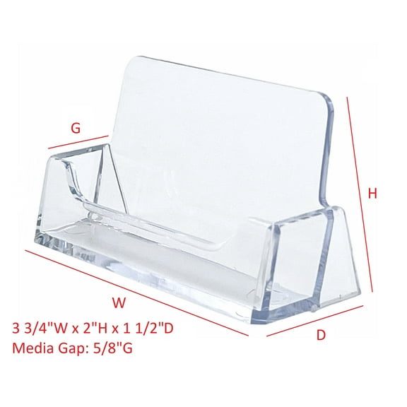 T'Z Tagz 10 New Clear Plastic Desktop Business Card Holder Display Stand