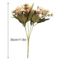 thumbnail image 2 of tredstone 11 Head Simulation Flowers Bouquet artificial Ornament Faux Carnation Home Wedding Decor Table Set, Champagne, 2 of 7