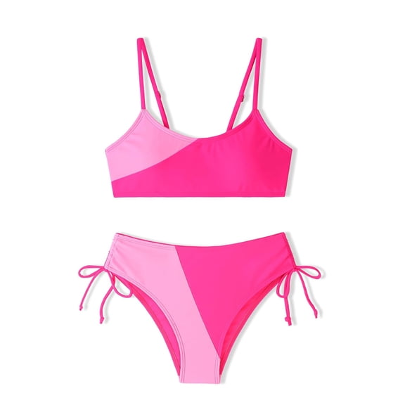 Mnyotv Girls Swimsuits Bikini Set 2 Pieces bathing suits Adjustable Shoulder Strap Swimwear summer clothes